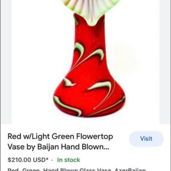 Baijan Handblown Vintage Very unique tulip vase. - Picture 6 of 6